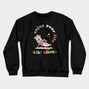 Stay Groovy Skeleton Crewneck Sweatshirt